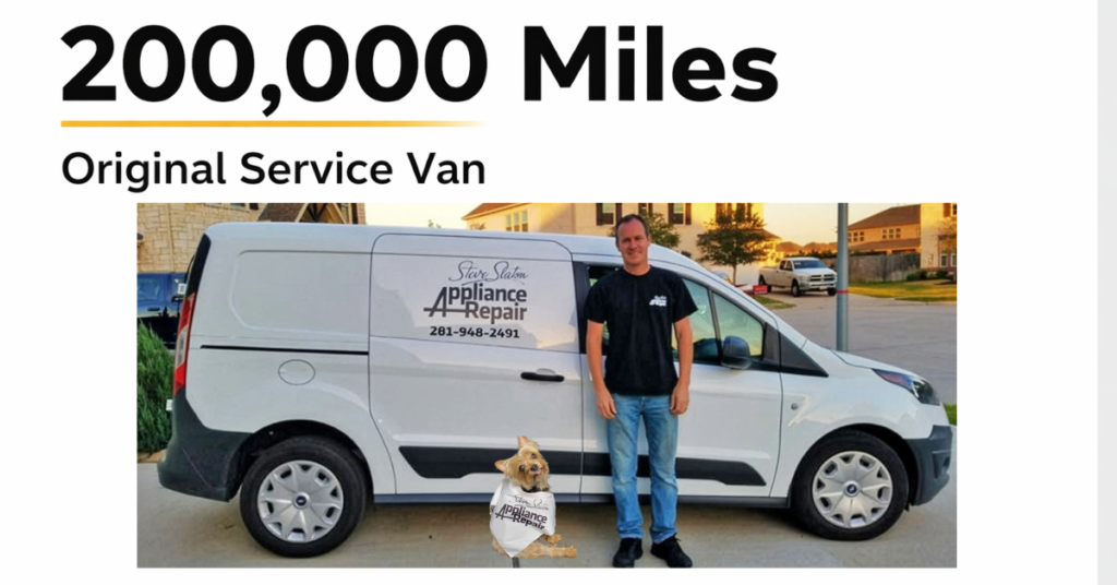 200k miles on appliance service van